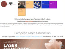 Tablet Screenshot of europeanlaserassociation.com